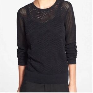 Vince Sweater Zig Zag Mesh Knit